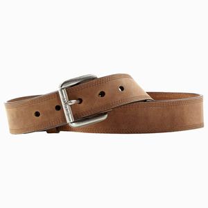 Men's Ariat Triple Row Stitch Belts Brown | JQXN-84172
