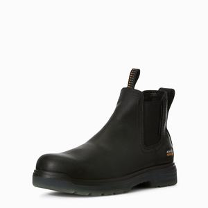 Men's Ariat Turbo Chelsea Waterproof Carbon Toe Chelsea Boots Black | ZLCS-79260