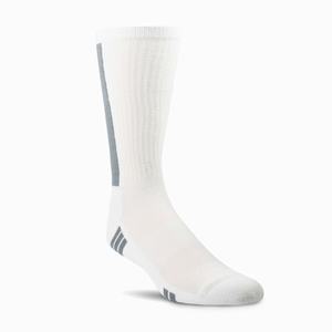 Men's Ariat VentTEK Mid Calf Performance 2 Pair Pack Socks White | BMNA-49052