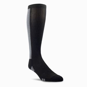 Men's Ariat VentTEK Over the Calf Performance 2 Pair Pack Socks Black | FJDE-72405