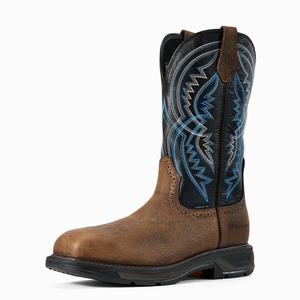 Men's Ariat WorkHog XT Coil Wide Square Toe Carbon Toe Work Boots Multicolor | XQDA-23759