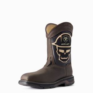 Men's Ariat WorkHog XT VentTEK Bold Carbon Toe Work Boots Coffee | ERDO-18237