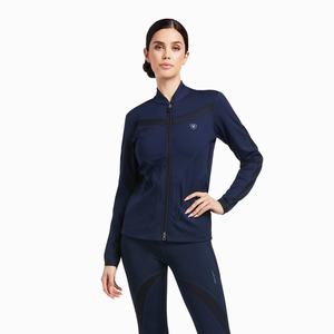 Women's Ariat Ascent Full Zip Hoodie Navy | WPMQ-73859