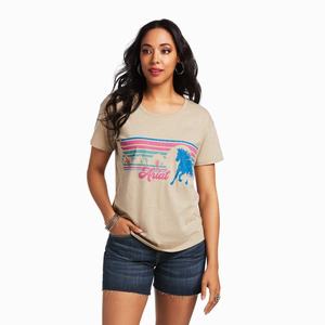 Women's Ariat Desert Wild Tops Beige | BPQO-28960