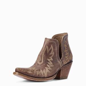 Women's Ariat Dixon Booties Brown | KZWF-46108