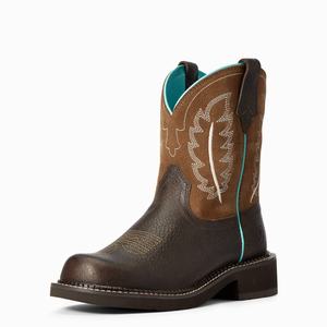 Women's Ariat Fatbaby Heritage Feather II Western Boots Multicolor | ODNB-94305