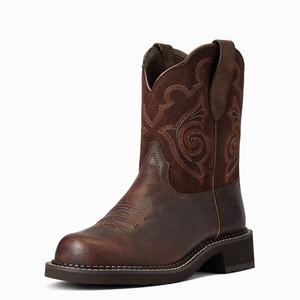 Women's Ariat Fatbaby Heritage Tess Western Boots Brown | DOZY-52461
