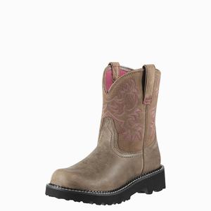 Women's Ariat Fatbaby Western Boots Brown | GJTA-50431