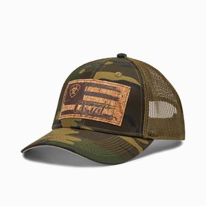 Women's Ariat Flag Patch Hats Camo | MVWB-25346