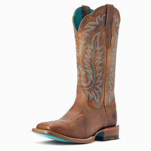 Women's Ariat Frontier Tilly Western Boots Brown | NKJH-45293