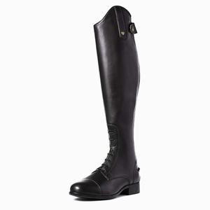 Women's Ariat Heritage Contour II Field Zip Tall Riding Riding Boots Black | QPEK-75903