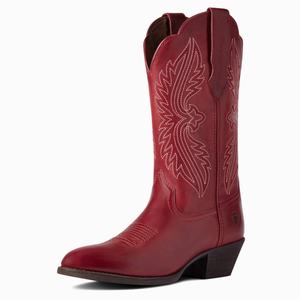 Women's Ariat Heritage R Toe Western Boots Red | DFSQ-98357