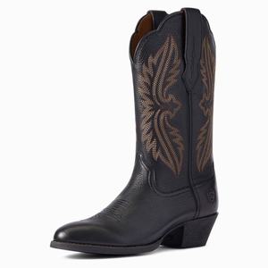 Women's Ariat Heritage R Toe Western Boots Black | MOKC-24638