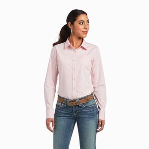 Women's Ariat Kirby Stretch Tops Rose / White | BAMF-04196