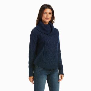 Women's Ariat Montara Sweaters Navy | KRMI-02943