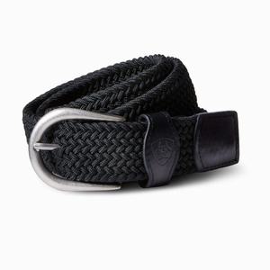 Women's Ariat One Rail Woven Belts Black | JSTY-29783