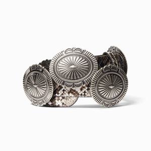 Women's Ariat Oval Concho Belts Snake | ZKDP-51092