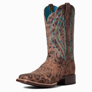 Women's Ariat PrimeTime Western Boots Leopard | RGTW-56402