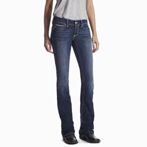 Women's Ariat R.E.A.L. Low Rise Stretch Rosy Whipstitch Cut Skinny Jeans Multicolor | UHXS-05134