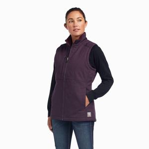 Women's Ariat Rebar DuraCanvas Insulated Vests Purple | RVIG-03192