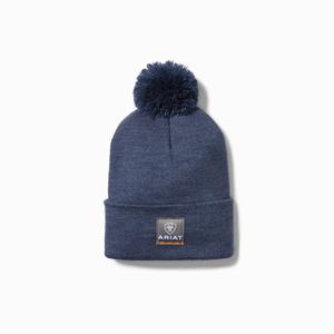 Women's Ariat Rebar Pom Hats Blue | HBML-36472