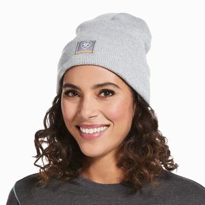 Women's Ariat Rebar Watch Hats Light Grey / White | HLFD-53192