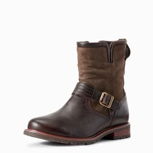 Women's Ariat Savannah Waterproof Booties Chocolate | MJOD-19523