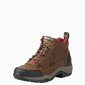 Women's Ariat Terrain Waterproof Hiking Boots Brown | SRFO-95186