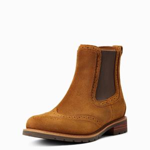 Women's Ariat Wexford Brogue Waterproof Waterproof Boots Orange | AFCL-57498